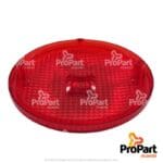 Round Lens  -Red suitable for Deutz-Fahr, SAME - 0.010.2453.0