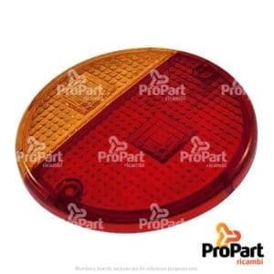 Round Lens  -Orange/Red suitable for Deutz-Fahr, SAME - 0.010.2454.0