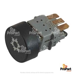 Push Button Switch  -Air Con suitable for Deutz-Fahr, SAME - 0.010.2560.1