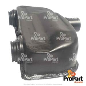 Under-Bonnet Muffler  -Vertical Exhaust suitable for John Deere, SAME - 0.012.7661.2