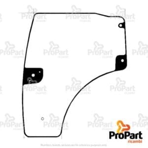 LH Door Glass suitable for Deutz-Fahr, SAME - 0.016.3686.0