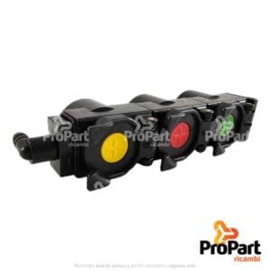 Remote Valve Cover  -Red suitable for Deutz-Fahr, SAME - 0.017.5090.0