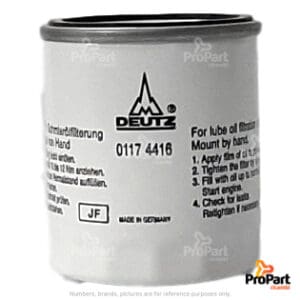 Engine Oil Filter  -Spin On suitable for New Holland, Deutz-Fahr - 01174416