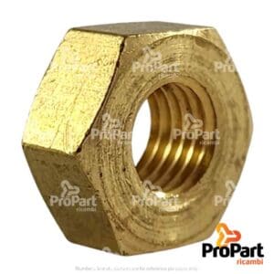 Brass Nut  M10x1.25F suitable for Deutz-Fahr, SAME - 2.1019.015.0