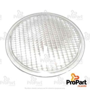 Round Plough Lamp Lens suitable for Deutz-Fahr, SAME - 2.8029.120.1