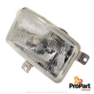 Rectangle Headlamp suitable for Deutz-Fahr, SAME - 2.8039.130.0