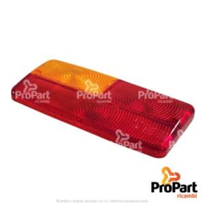 Tail Lamp Lens  LH  -Orange/Red suitable for Deutz-Fahr, SAME - 2.8059.080.1