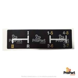 Decal 'Gear Shift' suitable for John Deere - R68277